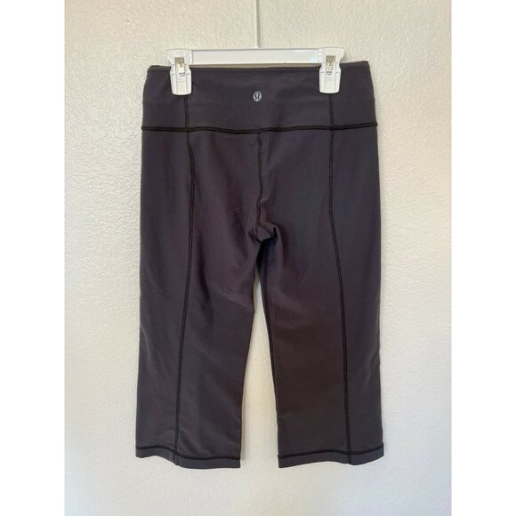 Lululemon Cropped Leggings Women Size 4 High-Rise Stretch Nylon/Spandex Black - Picture 5 of 6
